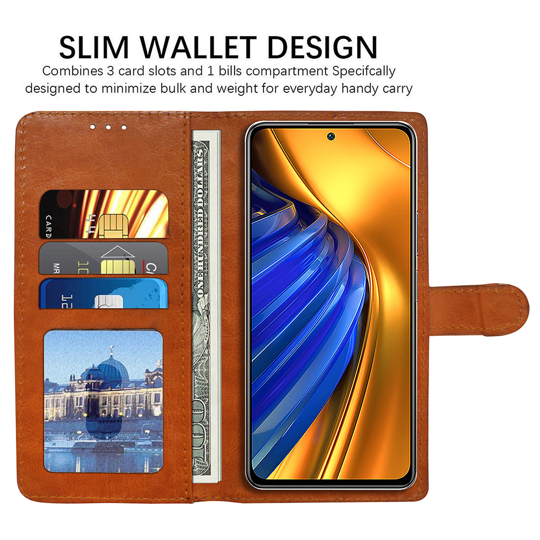 Premium Wallet Flip Cover for Poco F4 5G / Mi Redmi K40S 5G