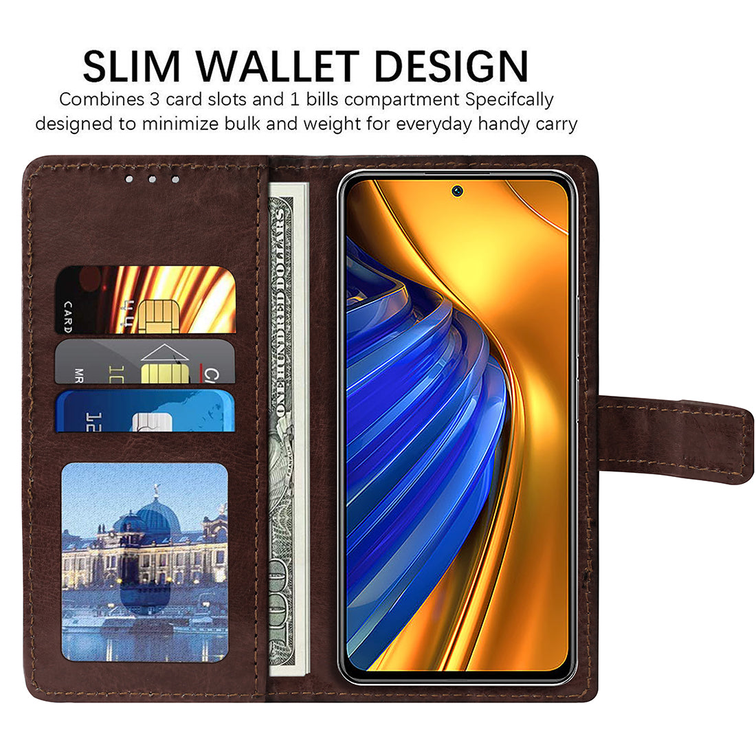 Premium Wallet Flip Cover for Poco F4 5G / Mi Redmi K40S 5G