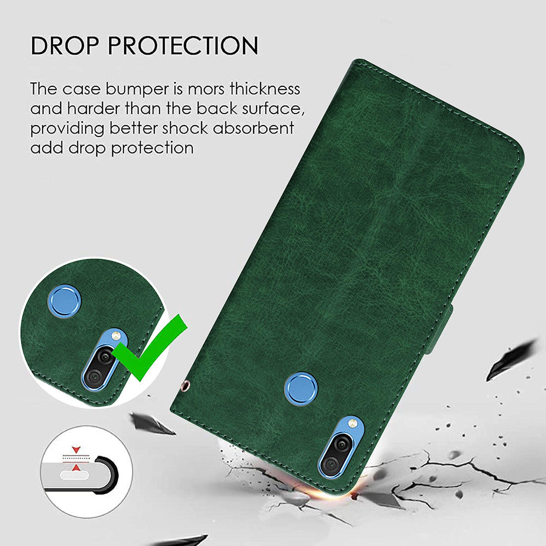 Premium Wallet Flip Cover for Huawei Honor Play