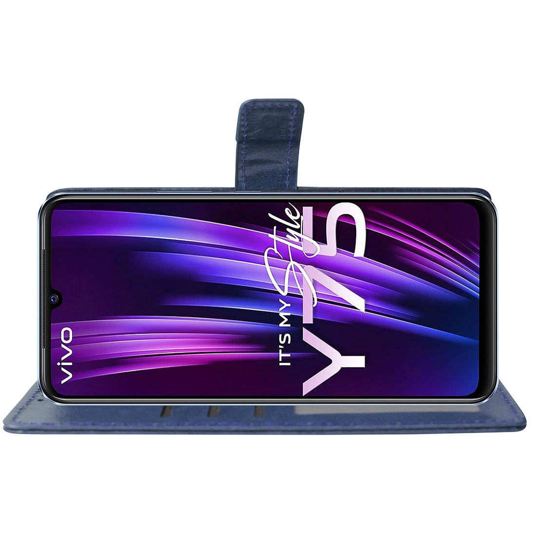 Premium Wallet Flip Cover for Vivo Y75 4G
