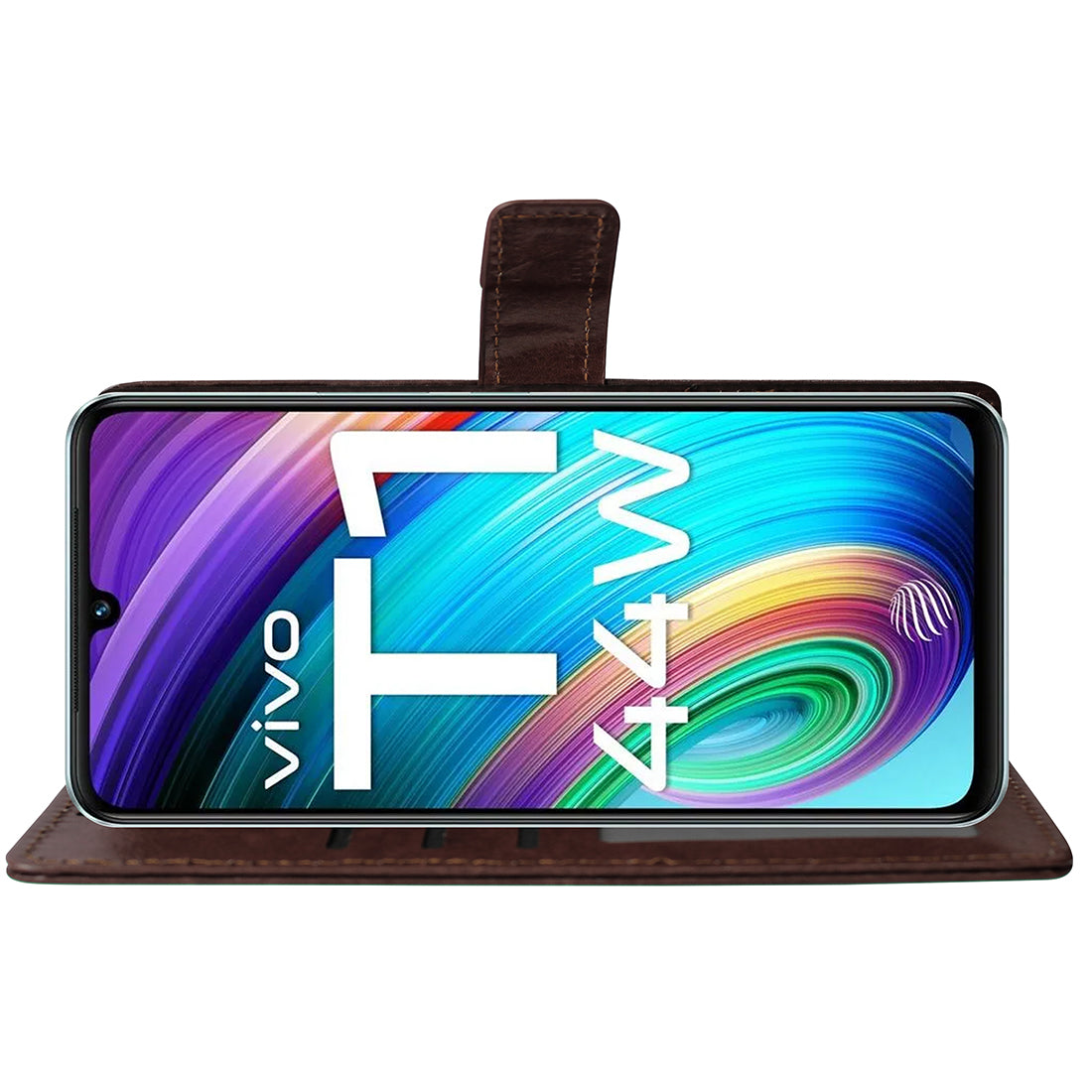 Premium Wallet Flip Cover for Vivo T1 44W 4G