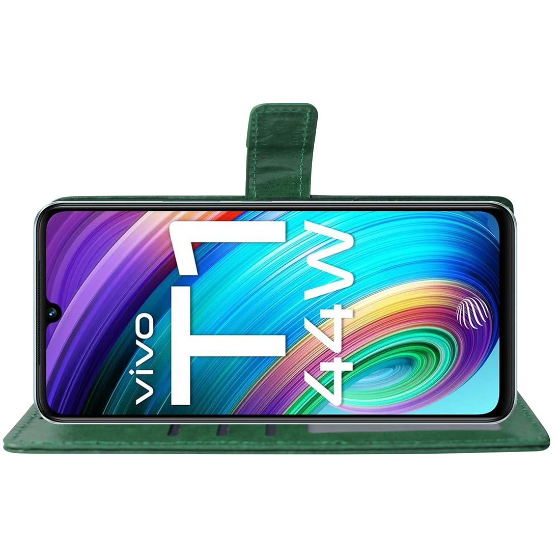 Premium Wallet Flip Cover for Vivo T1 44W 4G
