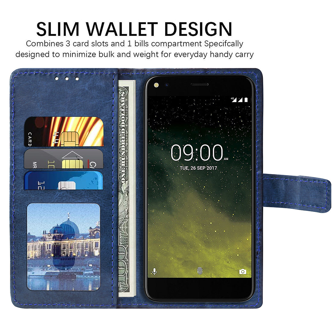 Premium Wallet Flip Cover for Lava Z70 4G