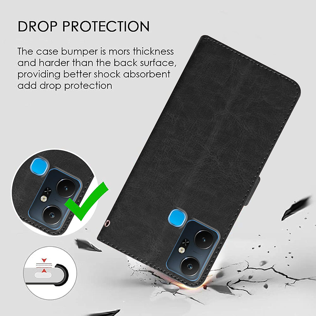 Premium Wallet Flip Cover for Infinix Smart 6 Plus 4G