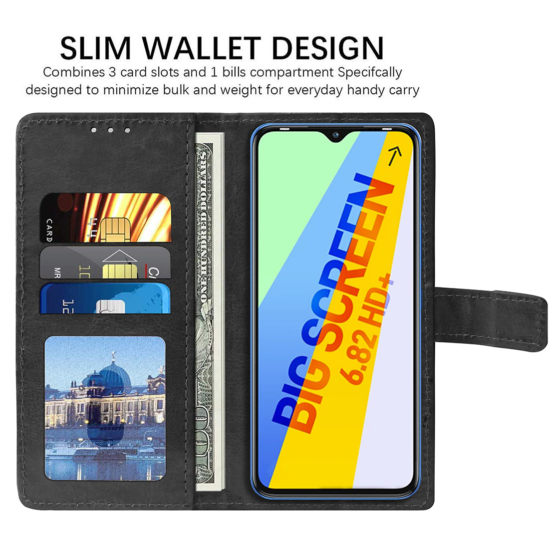 Premium Wallet Flip Cover for Infinix Smart 6 Plus 4G