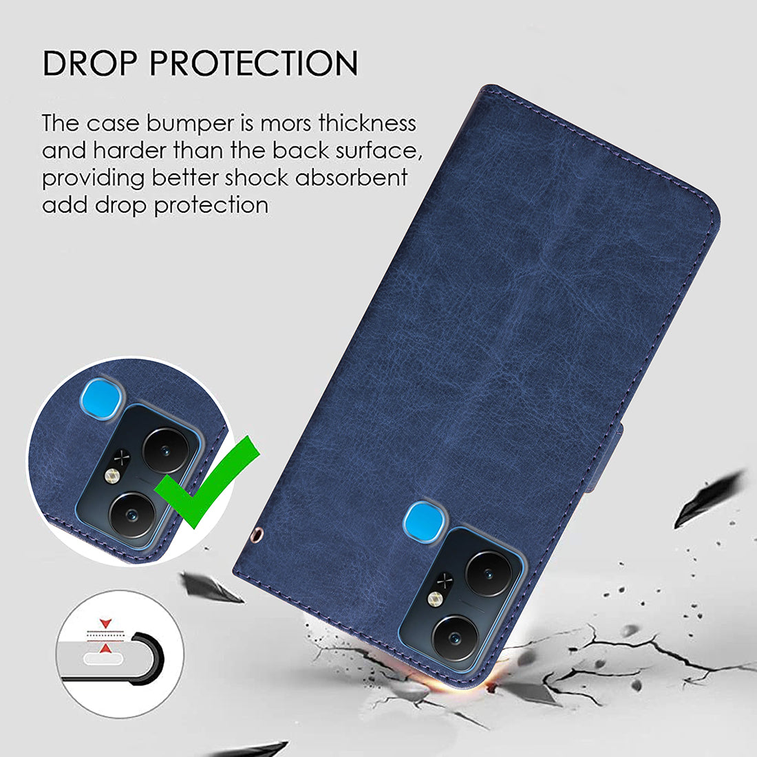 Premium Wallet Flip Cover for Infinix Smart 6 Plus 4G