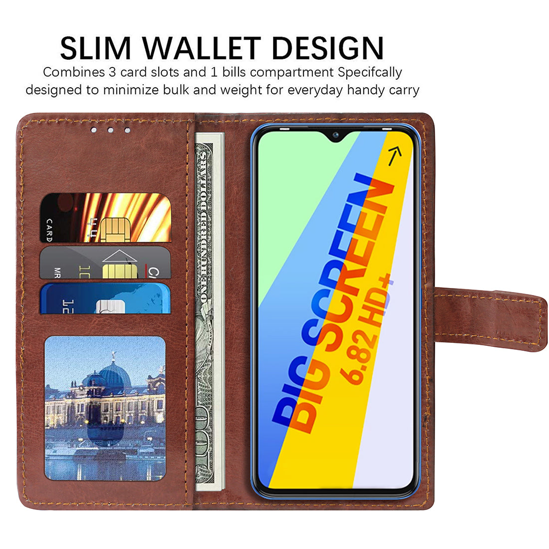 Premium Wallet Flip Cover for Infinix Smart 6 Plus 4G