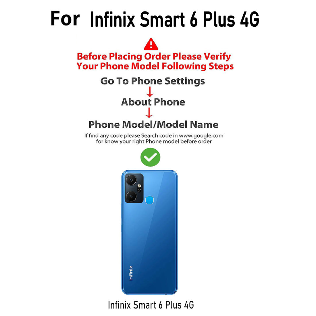 Premium Wallet Flip Cover for Infinix Smart 6 Plus 4G