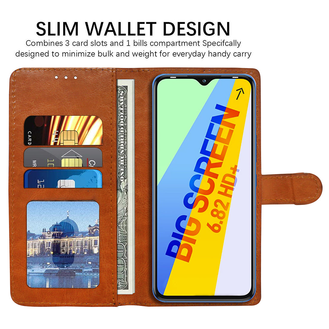 Premium Wallet Flip Cover for Infinix Smart 6 Plus 4G