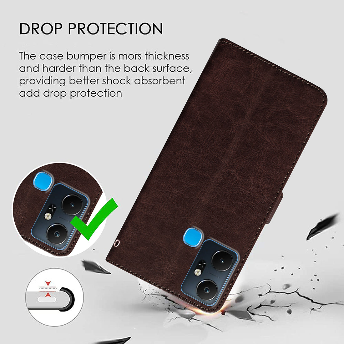 Premium Wallet Flip Cover for Infinix Smart 6 Plus 4G