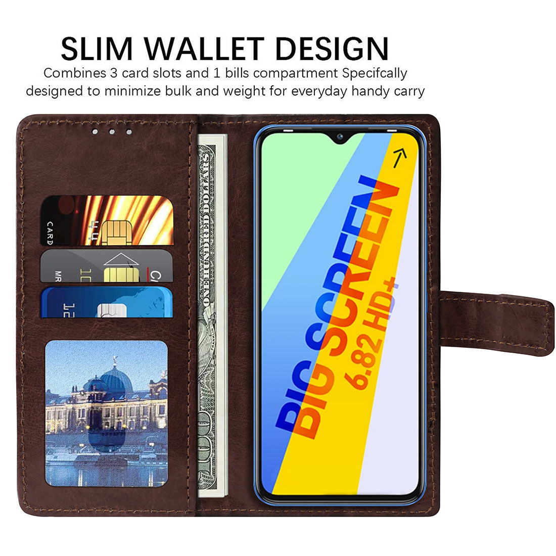 Premium Wallet Flip Cover for Infinix Smart 6 Plus 4G