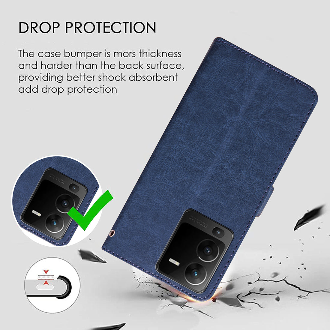 Premium Wallet Flip Cover for Vivo V25 5G