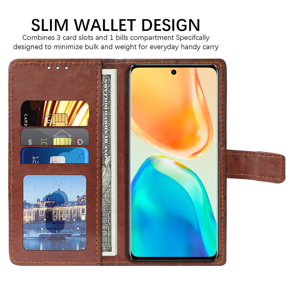 Premium Wallet Flip Cover for Vivo V25 5G