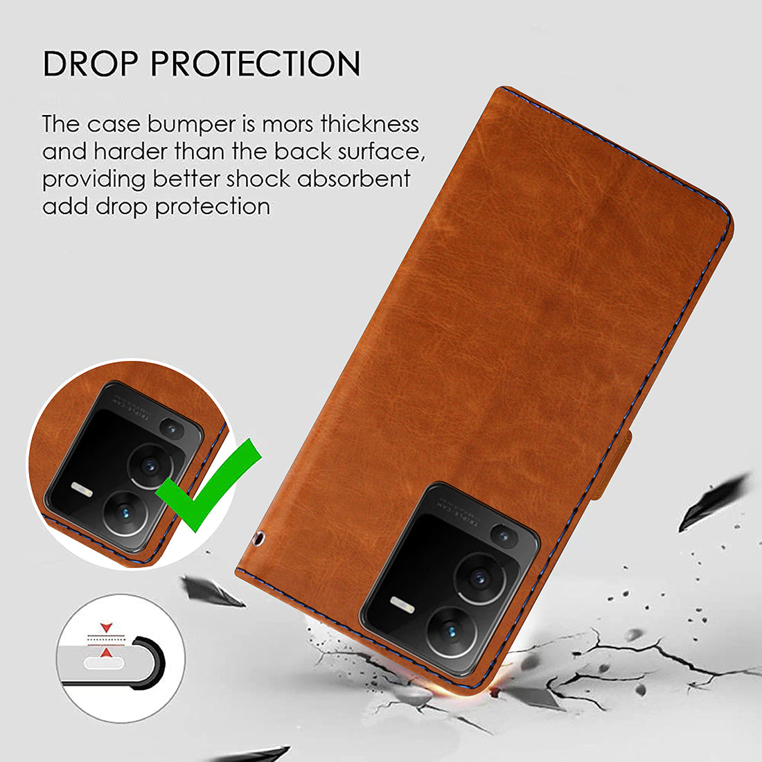 Premium Wallet Flip Cover for Vivo V25 Pro 5G