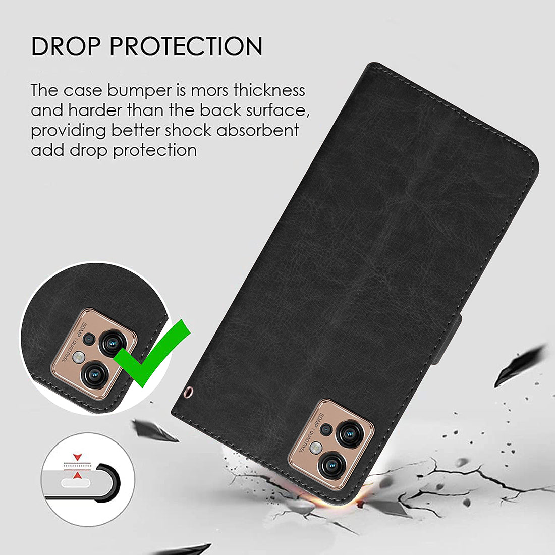 Premium Wallet Flip Cover for Motorola Moto G32 4G