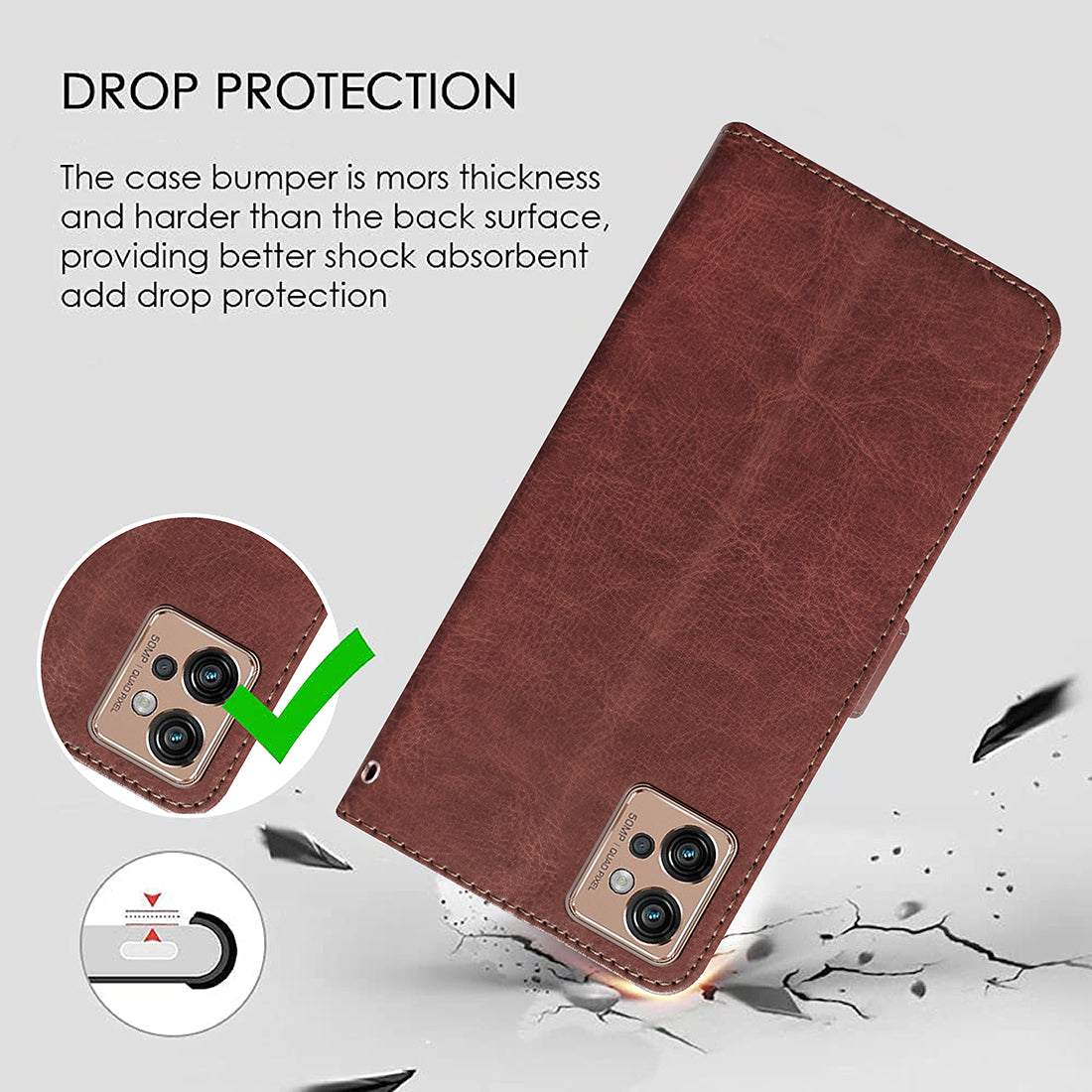 Premium Wallet Flip Cover for Motorola Moto G32 4G