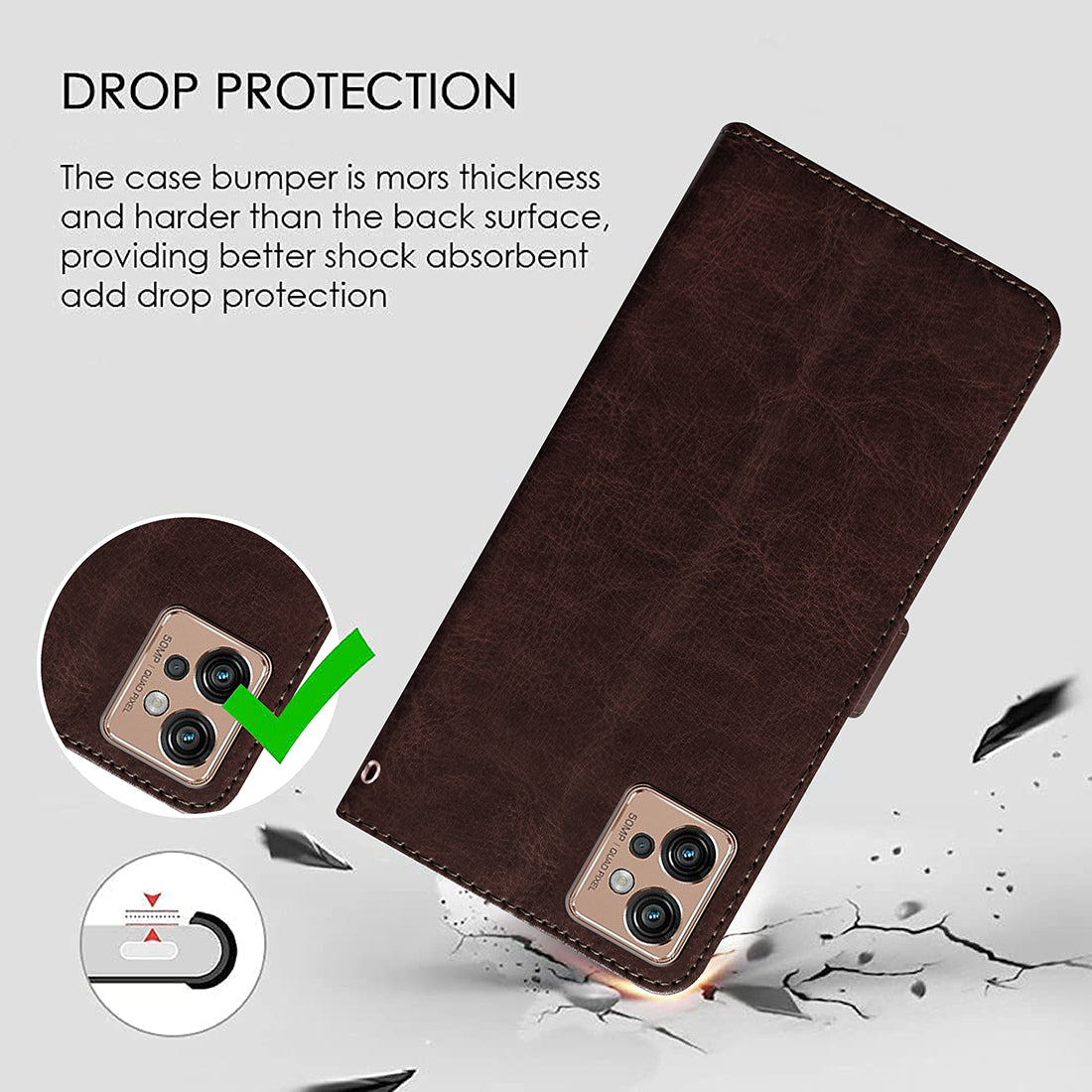 Premium Wallet Flip Cover for Motorola Moto G32 4G