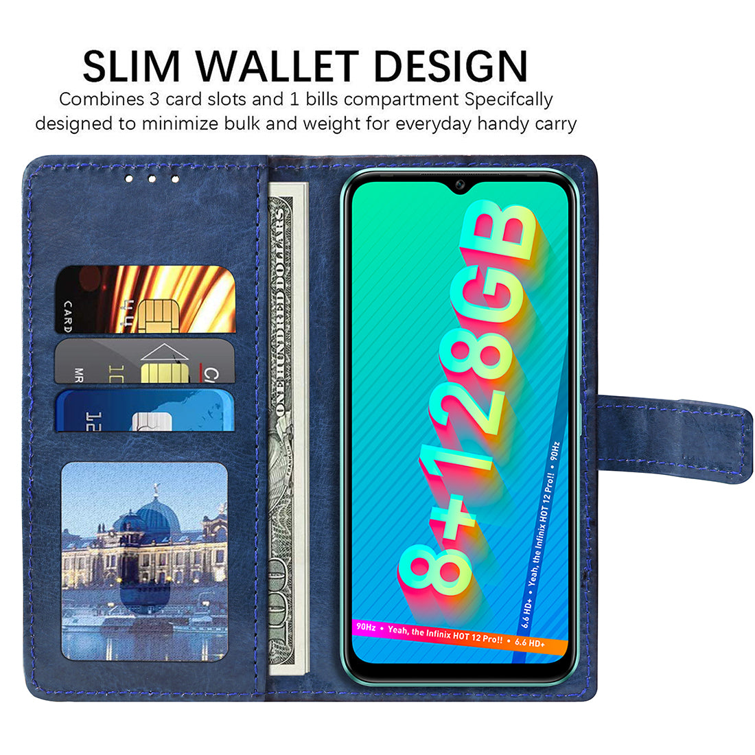 Premium Wallet Flip Cover for Infinix Hot 12 Pro 4G