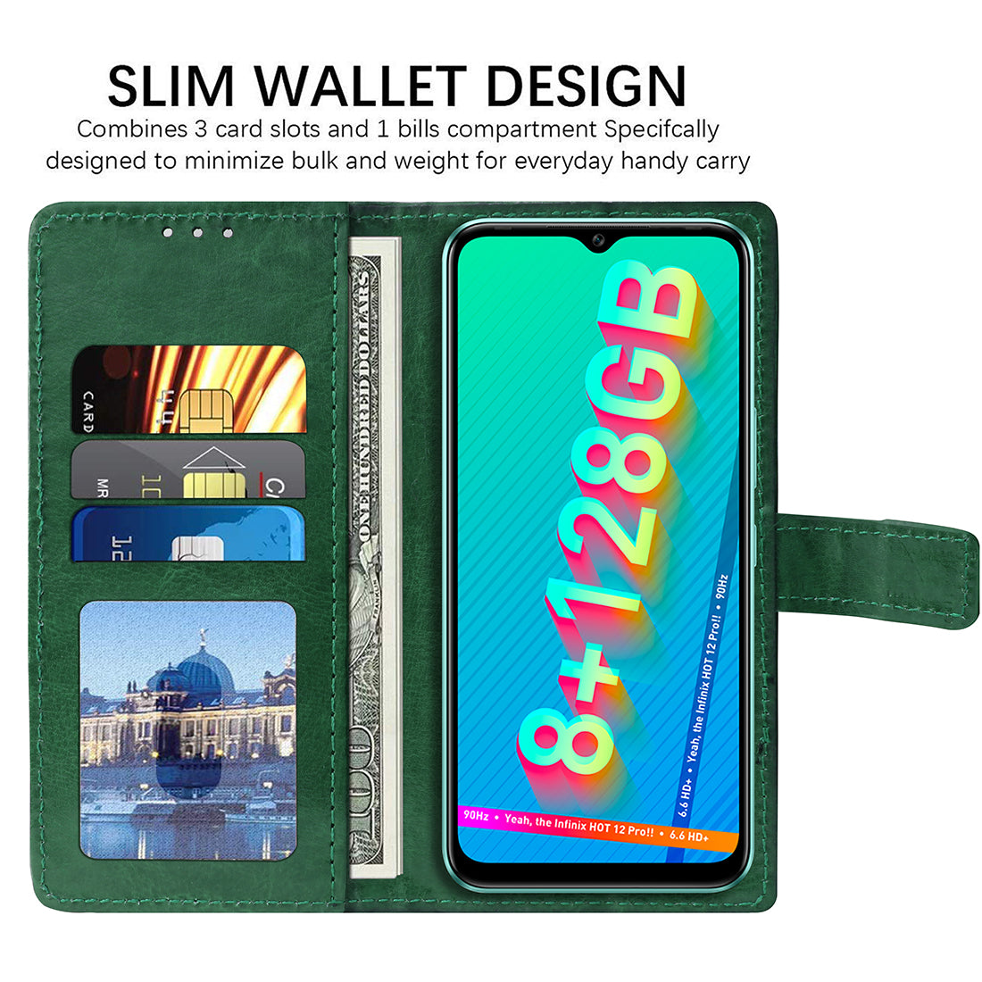 Premium Wallet Flip Cover for Infinix Hot 12 Pro 4G