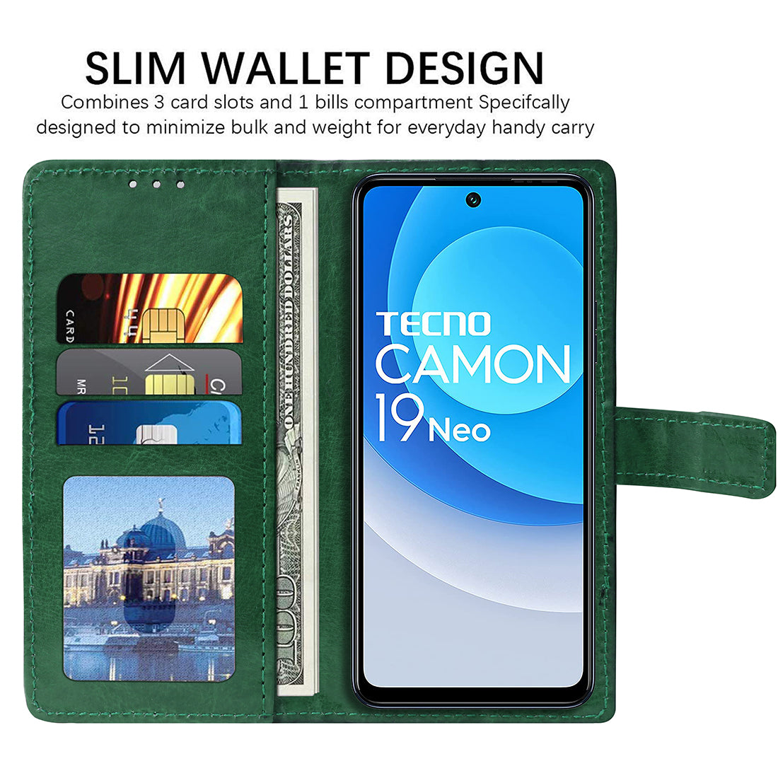 Premium Wallet Flip Cover for Tecno Camon 19 Neo 4G