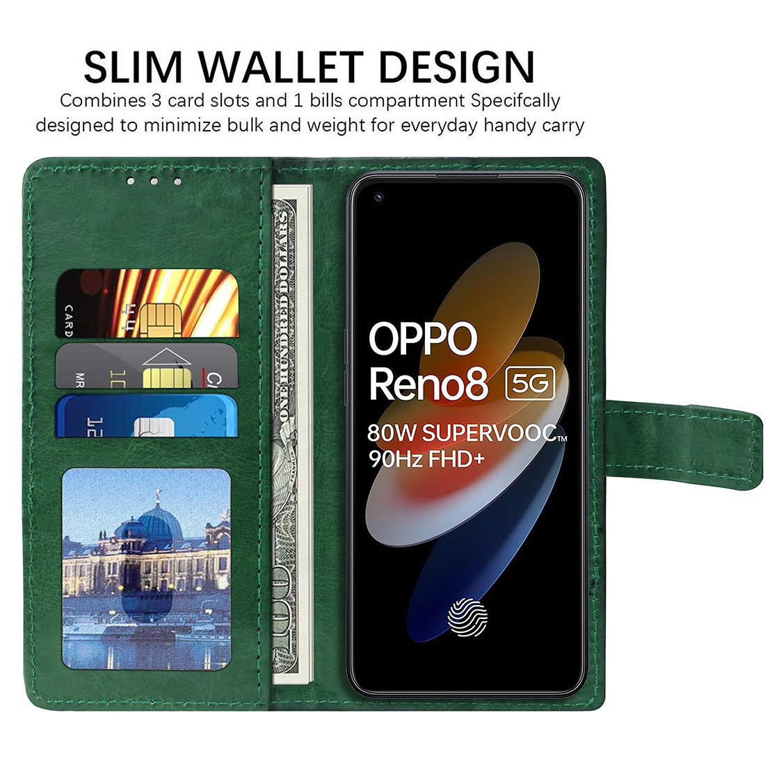 Premium Wallet Flip Cover for Oppo Reno8 5G