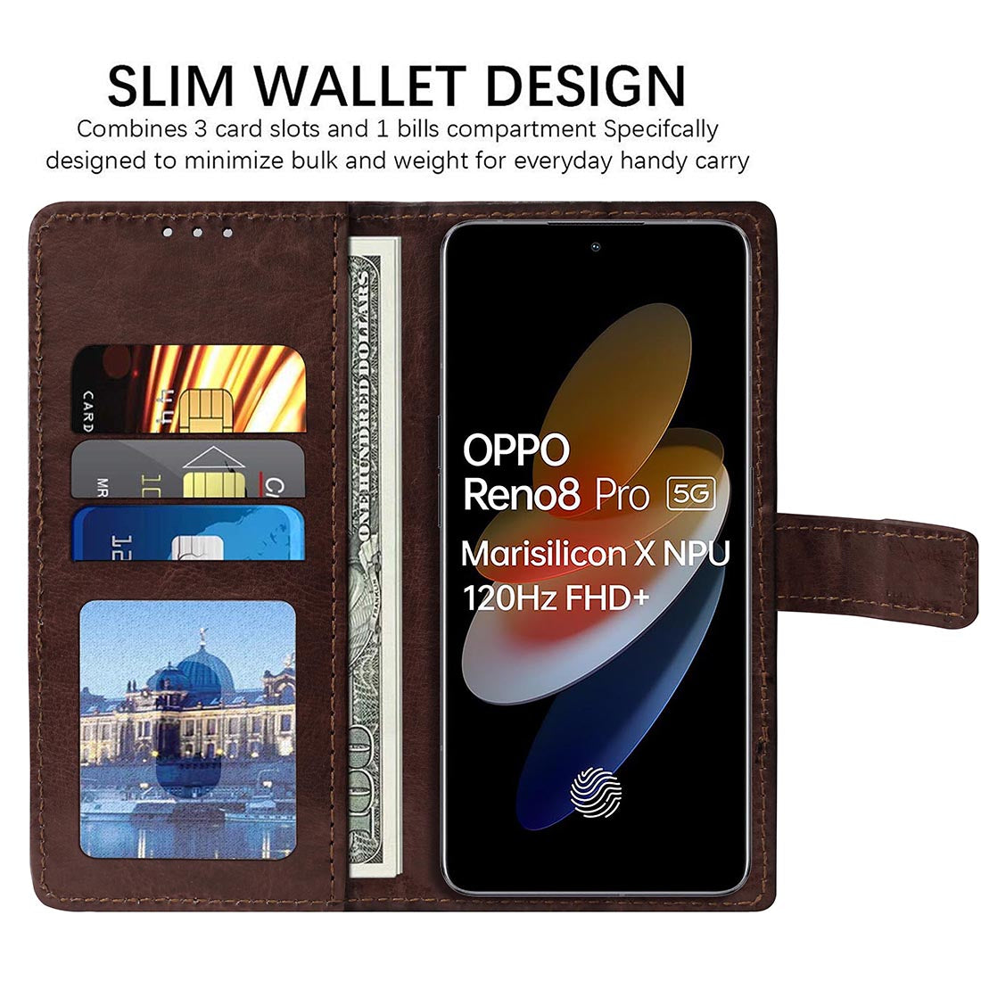 Premium Wallet Flip Cover for Oppo Reno8 Pro 5G