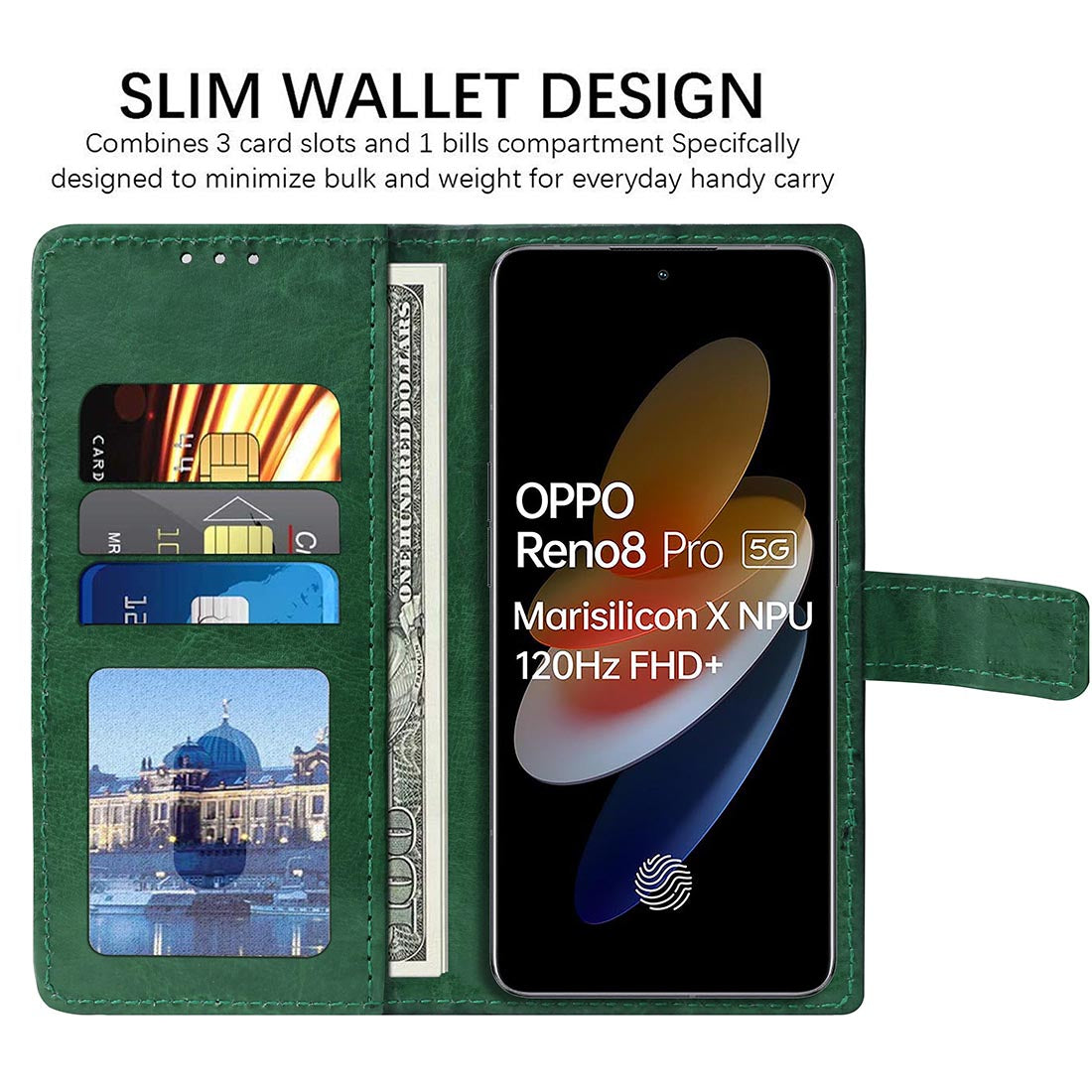 Premium Wallet Flip Cover for Oppo Reno8 Pro 5G