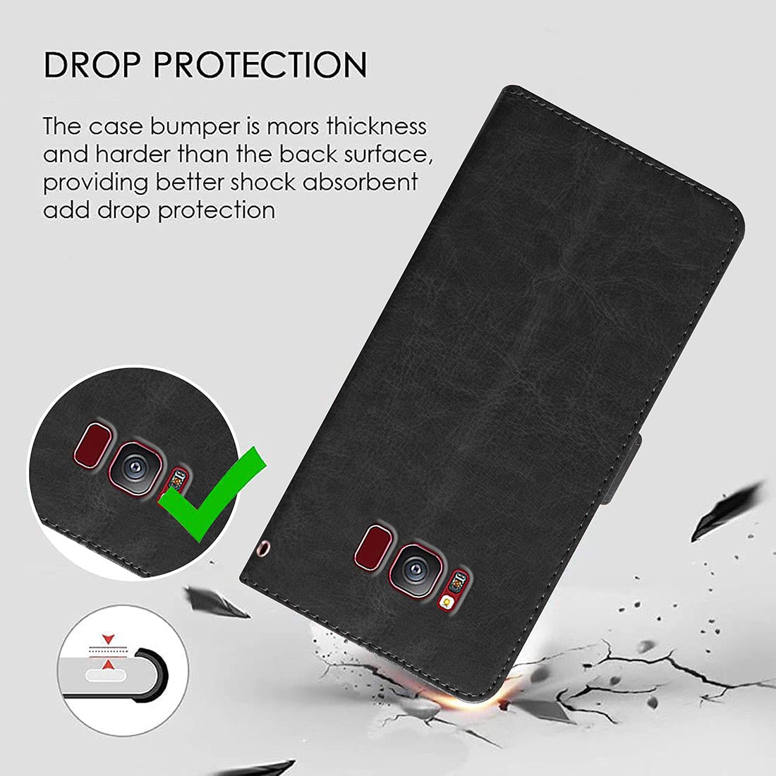 Premium Wallet Flip Cover for Samsung Galaxy S8 4G