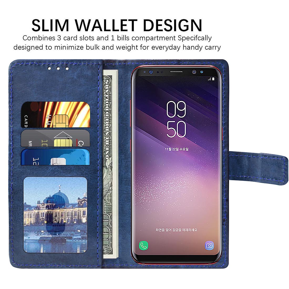 Premium Wallet Flip Cover for Samsung Galaxy S8 4G