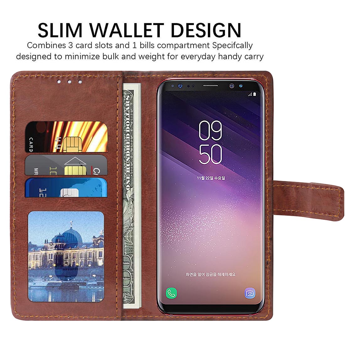 Premium Wallet Flip Cover for Samsung Galaxy S8 4G