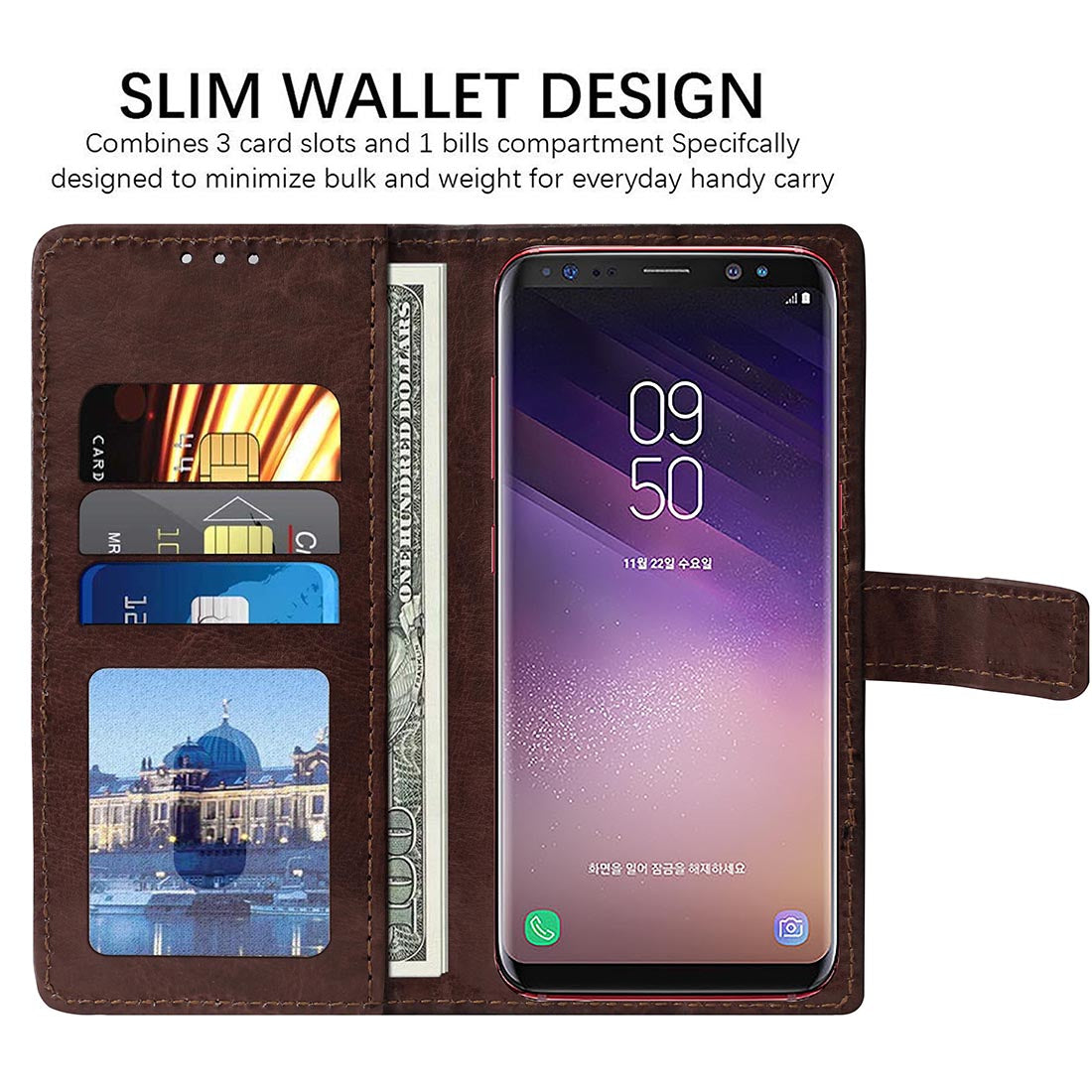 Premium Wallet Flip Cover for Samsung Galaxy S8 4G