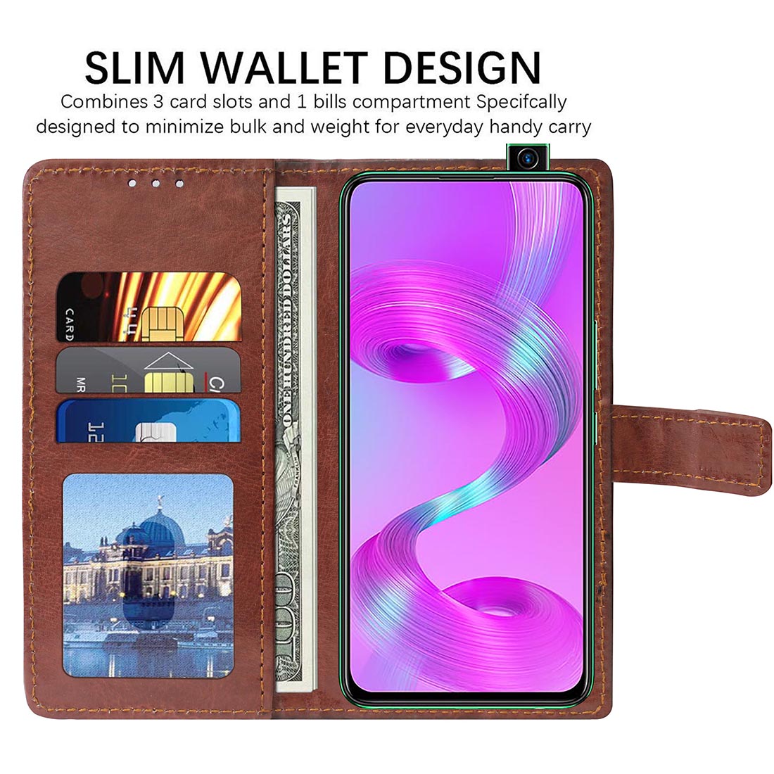 Premium Wallet Flip Cover for Infinix S5 Pro 4G