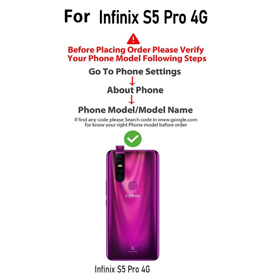 Premium Wallet Flip Cover for Infinix S5 Pro 4G