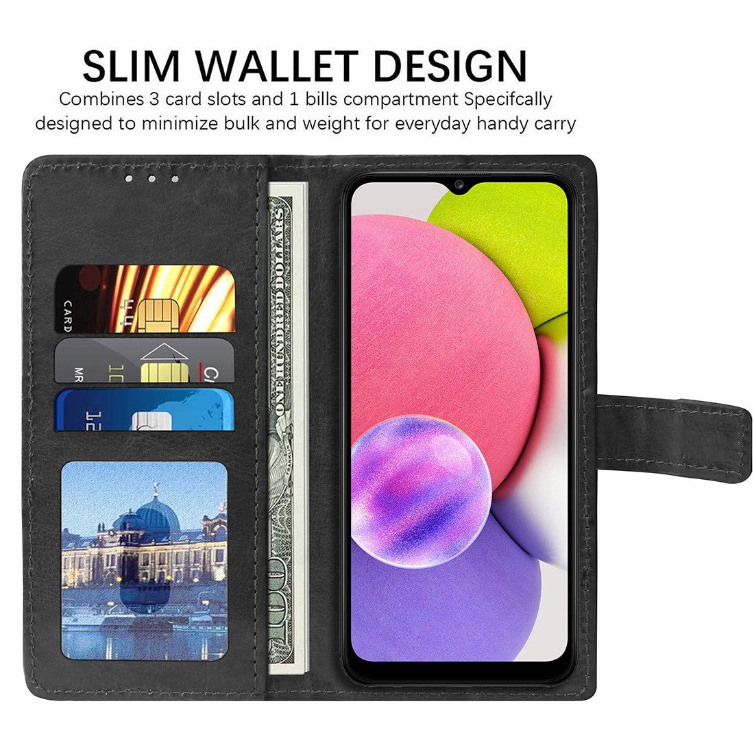 Premium Wallet Flip Cover for Samsung Galaxy A03s 4G