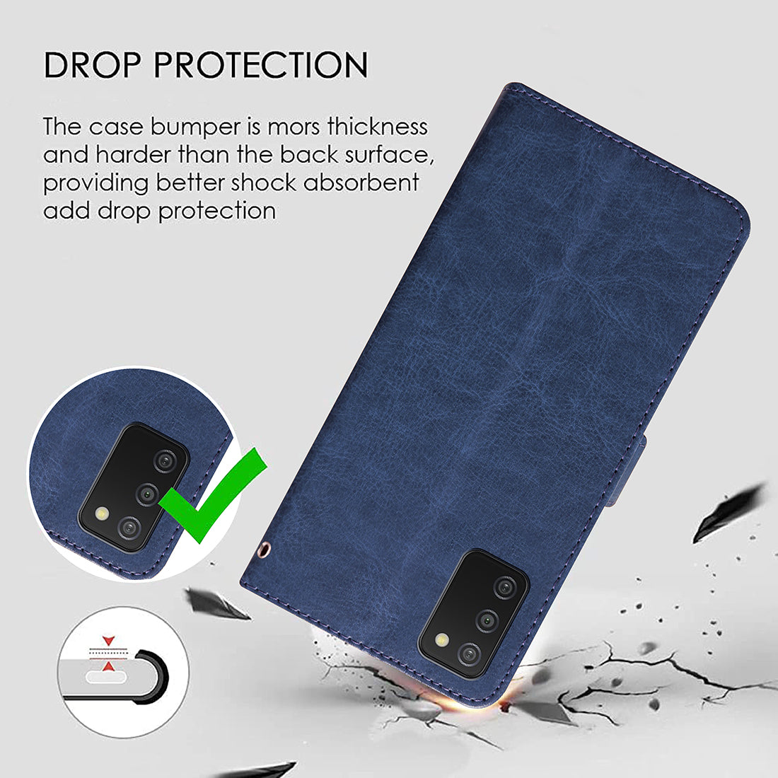 Premium Wallet Flip Cover for Samsung Galaxy A03s 4G