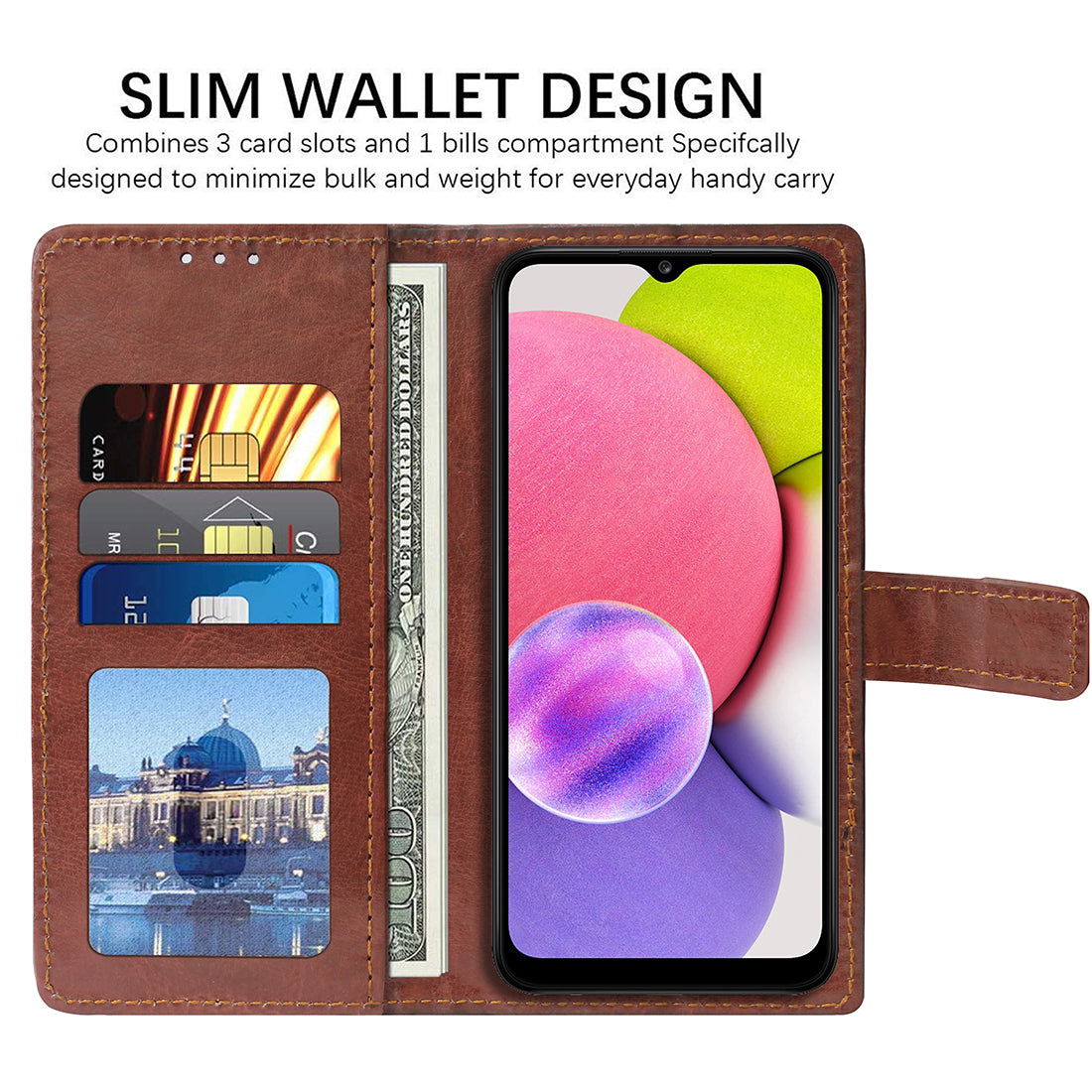 Premium Wallet Flip Cover for Samsung Galaxy A03s 4G