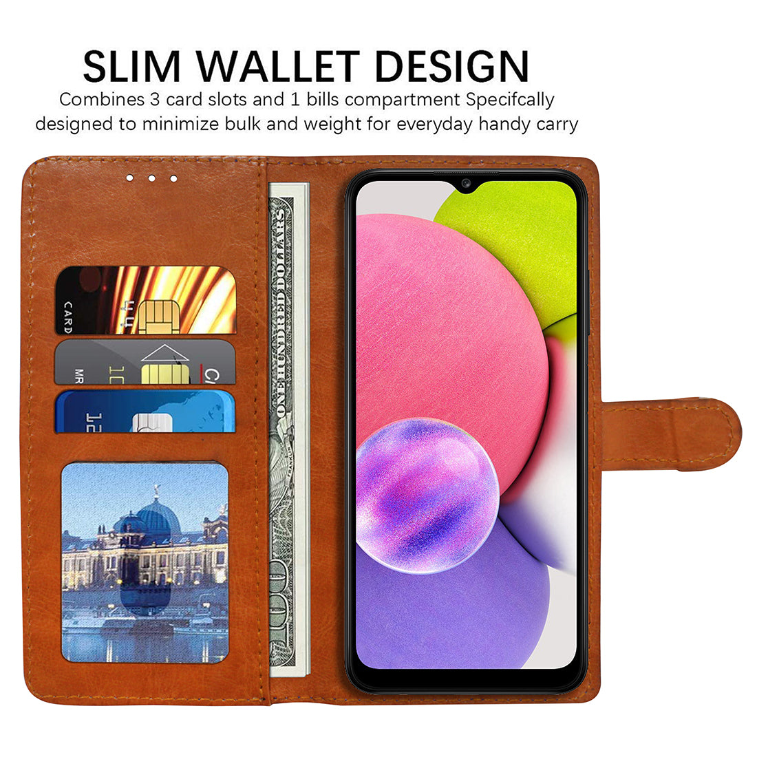 Premium Wallet Flip Cover for Samsung Galaxy A03s 4G