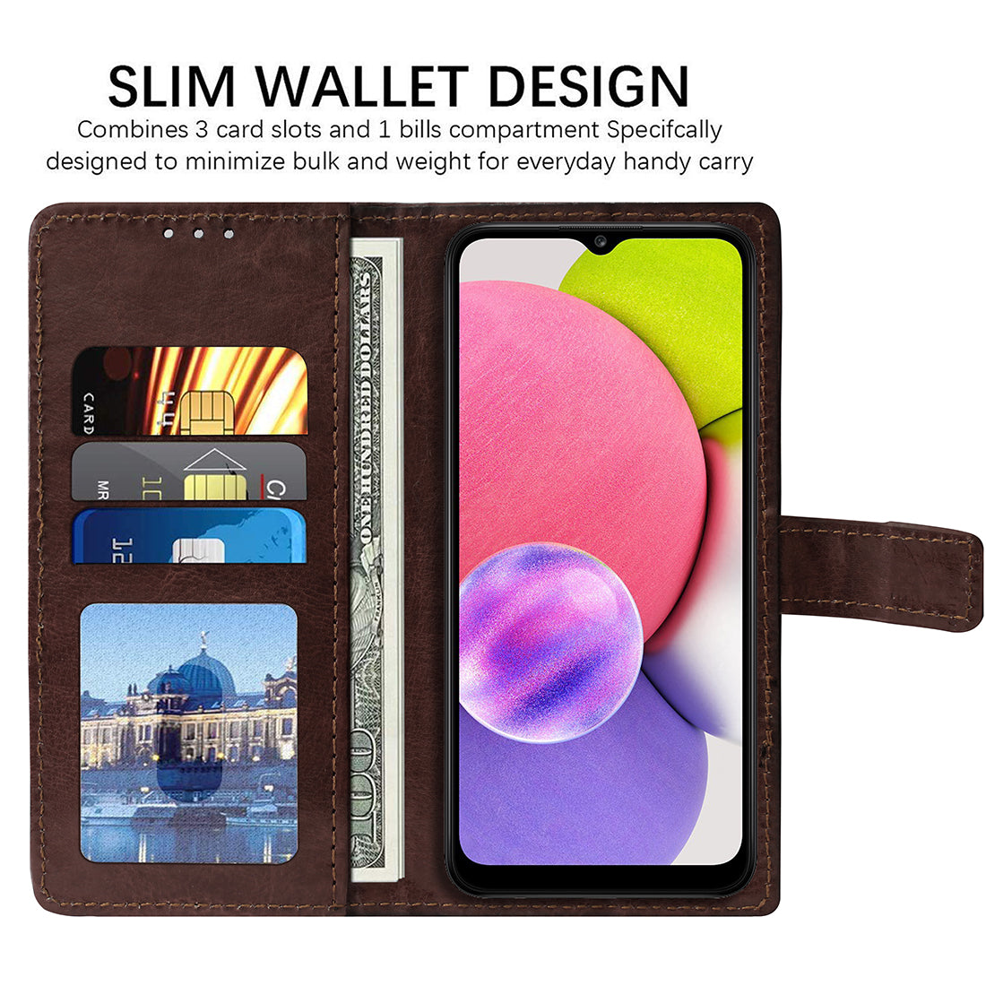 Premium Wallet Flip Cover for Samsung Galaxy A03s 4G