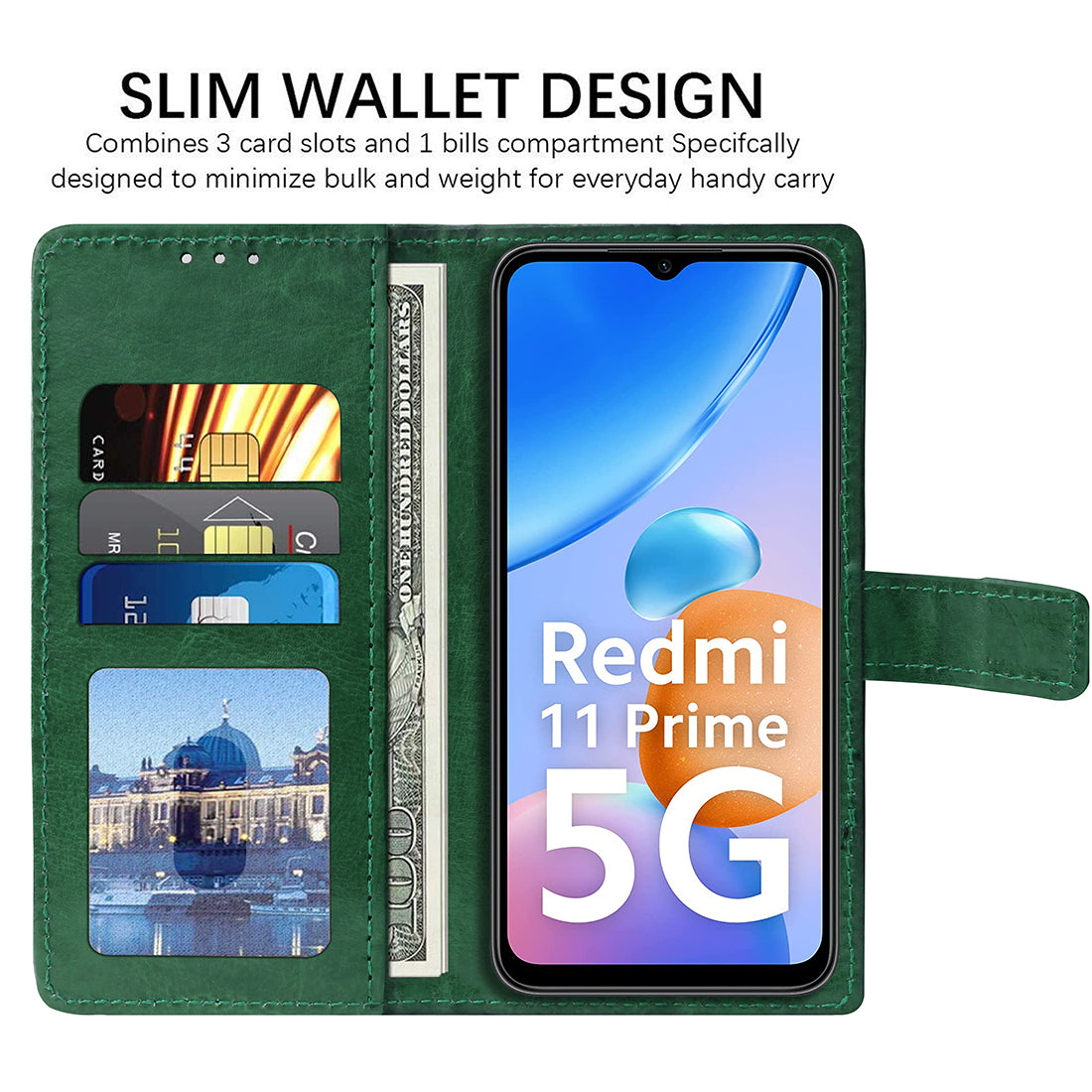 Premium Wallet Flip Cover for Mi Redmi 11 Prime 5G