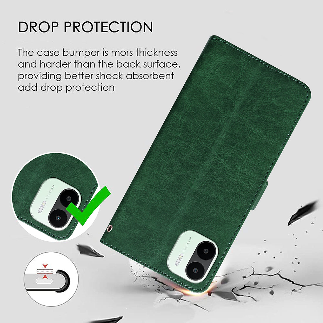 Premium Wallet Flip Cover for Mi Redmi A1 4G