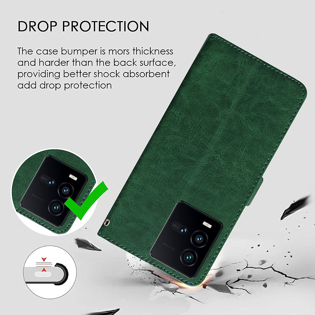 Premium Wallet Flip Cover for iQOO 9T 5G