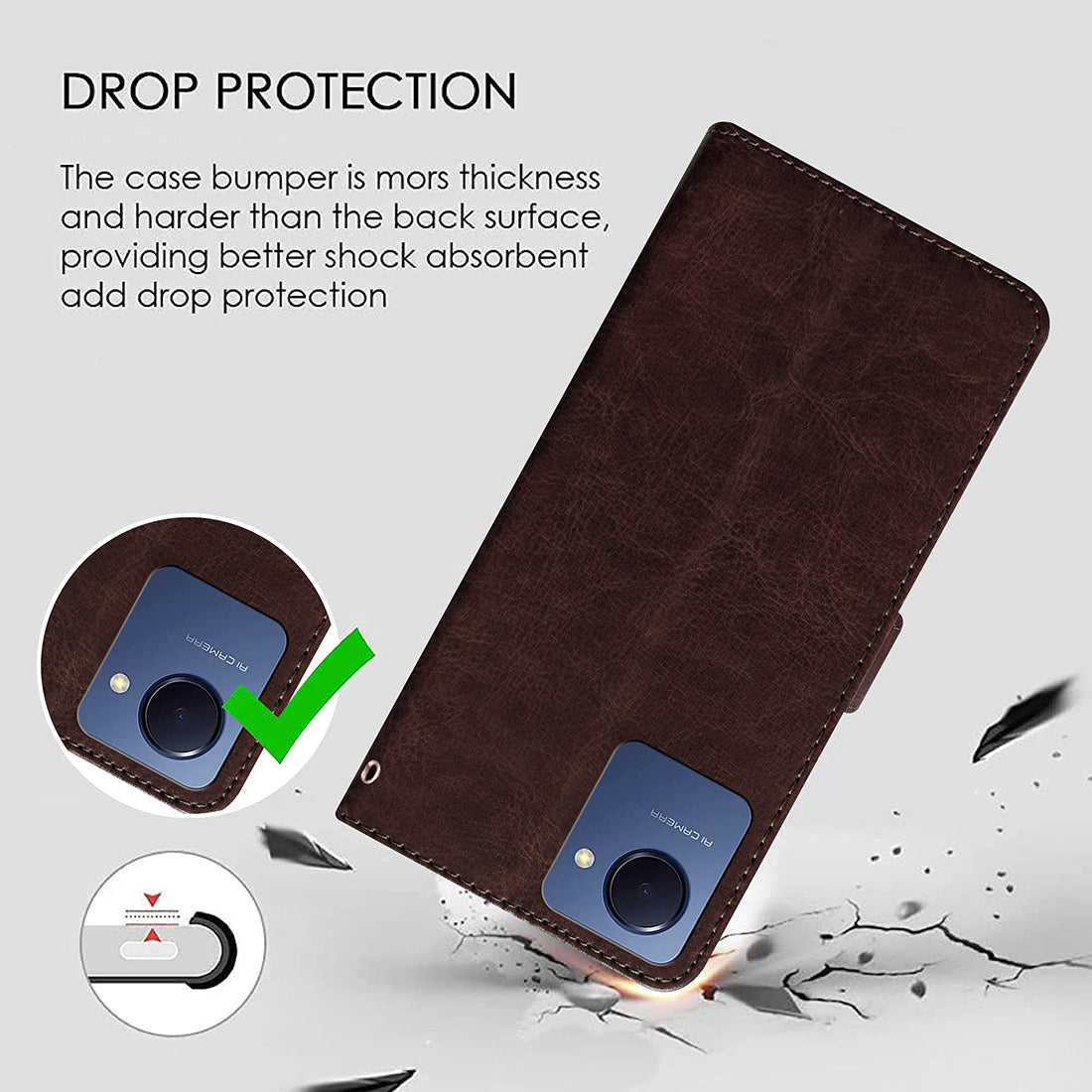 Premium Wallet Flip Cover for Realme Narzo 50i Prime 4G