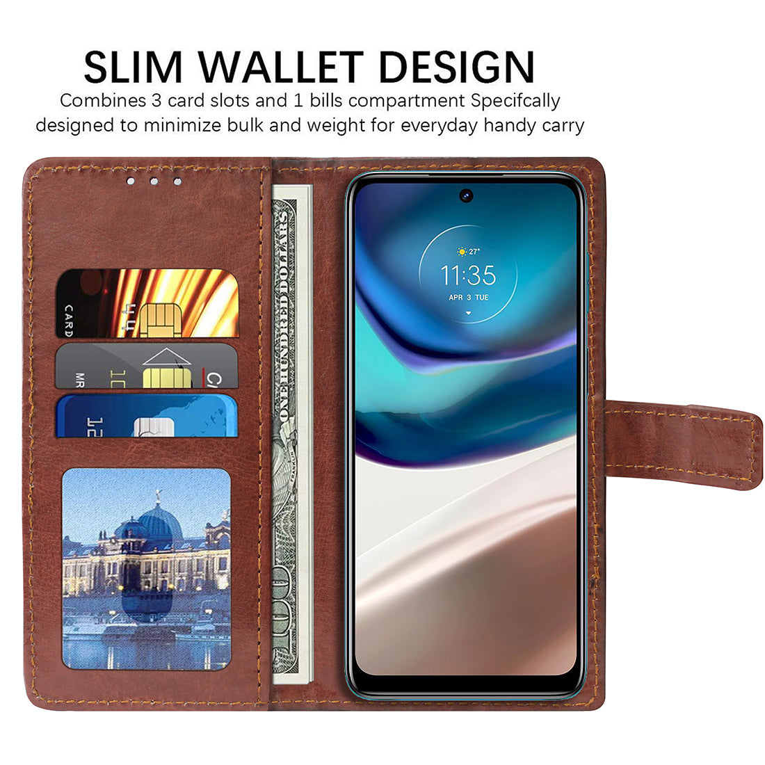 Premium Wallet Flip Cover for Motorola Moto G42 4G