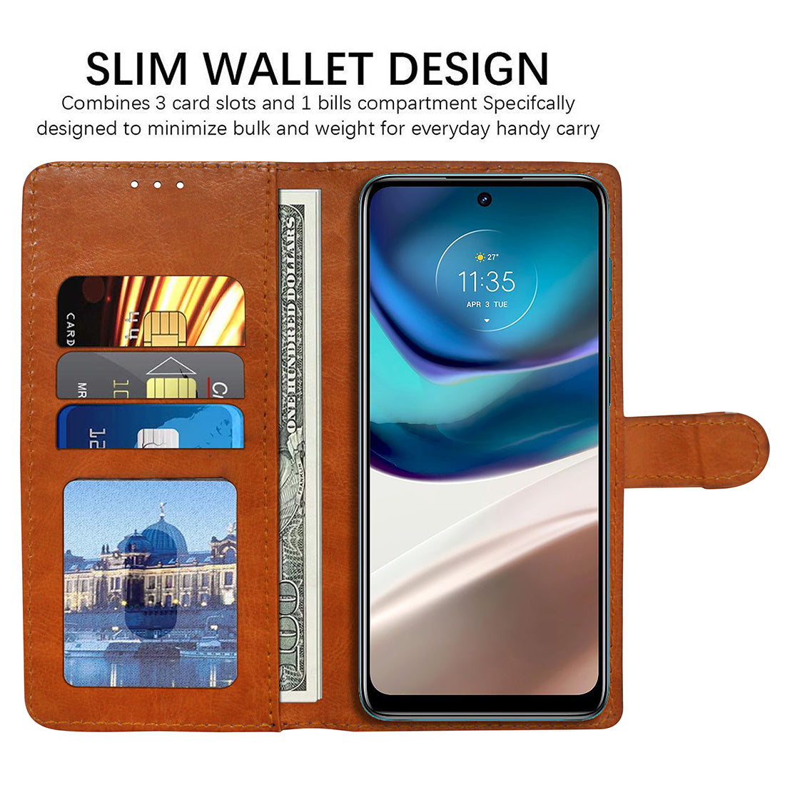 Premium Wallet Flip Cover for Motorola Moto G42 4G