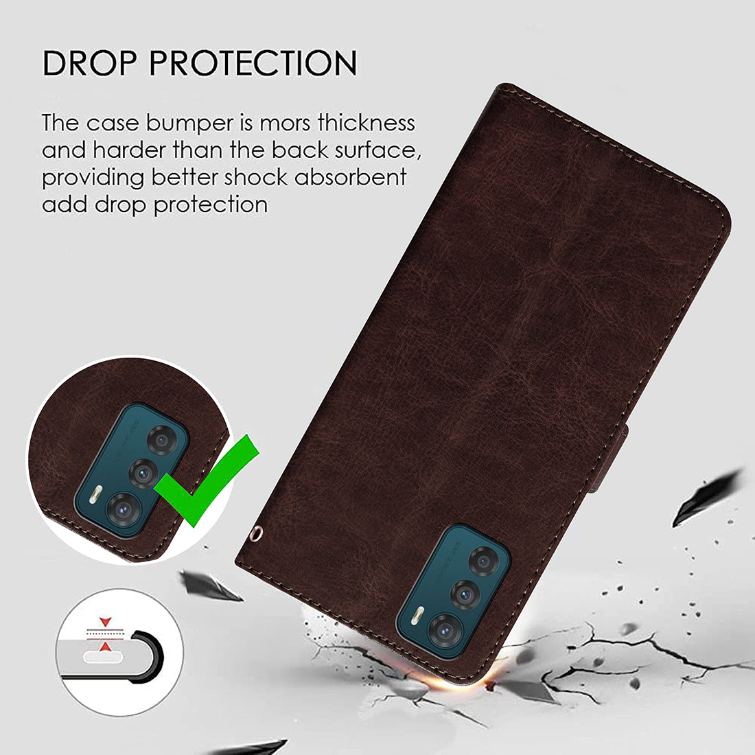 Premium Wallet Flip Cover for Motorola Moto G42 4G