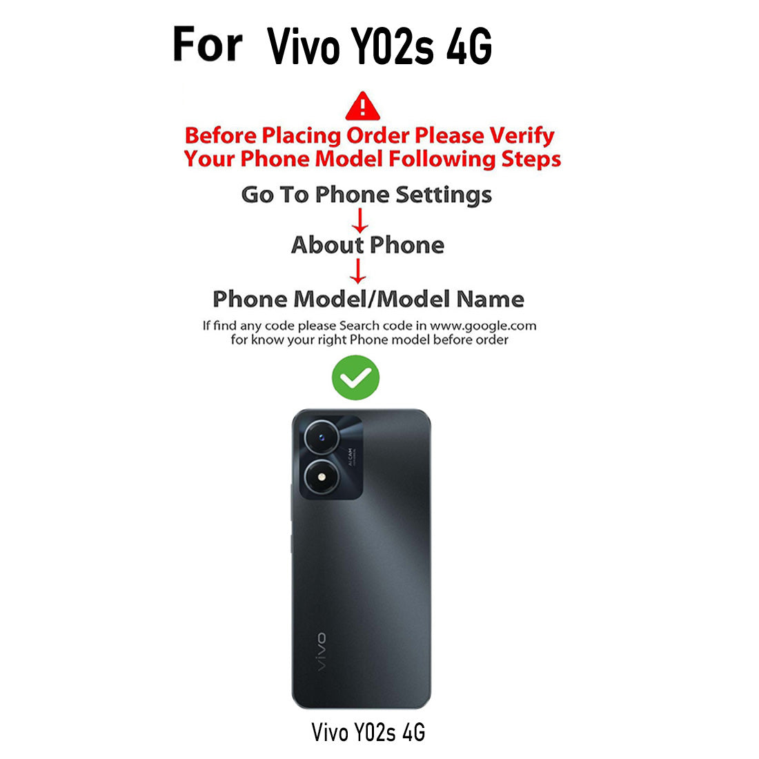 Premium Wallet Flip Cover for Vivo Y02s 4G