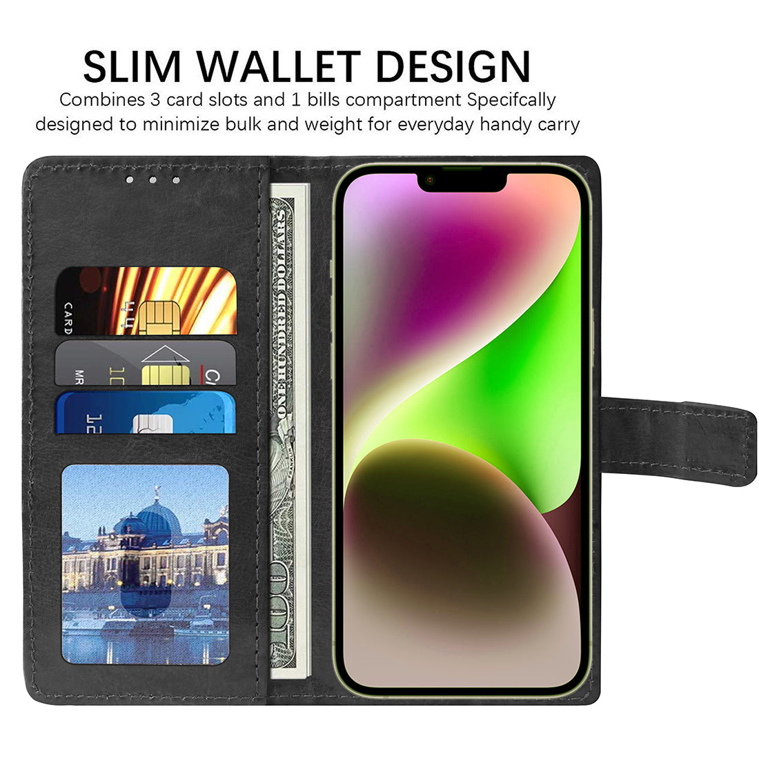 Premium Wallet Flip Cover for Apple iPhone 14