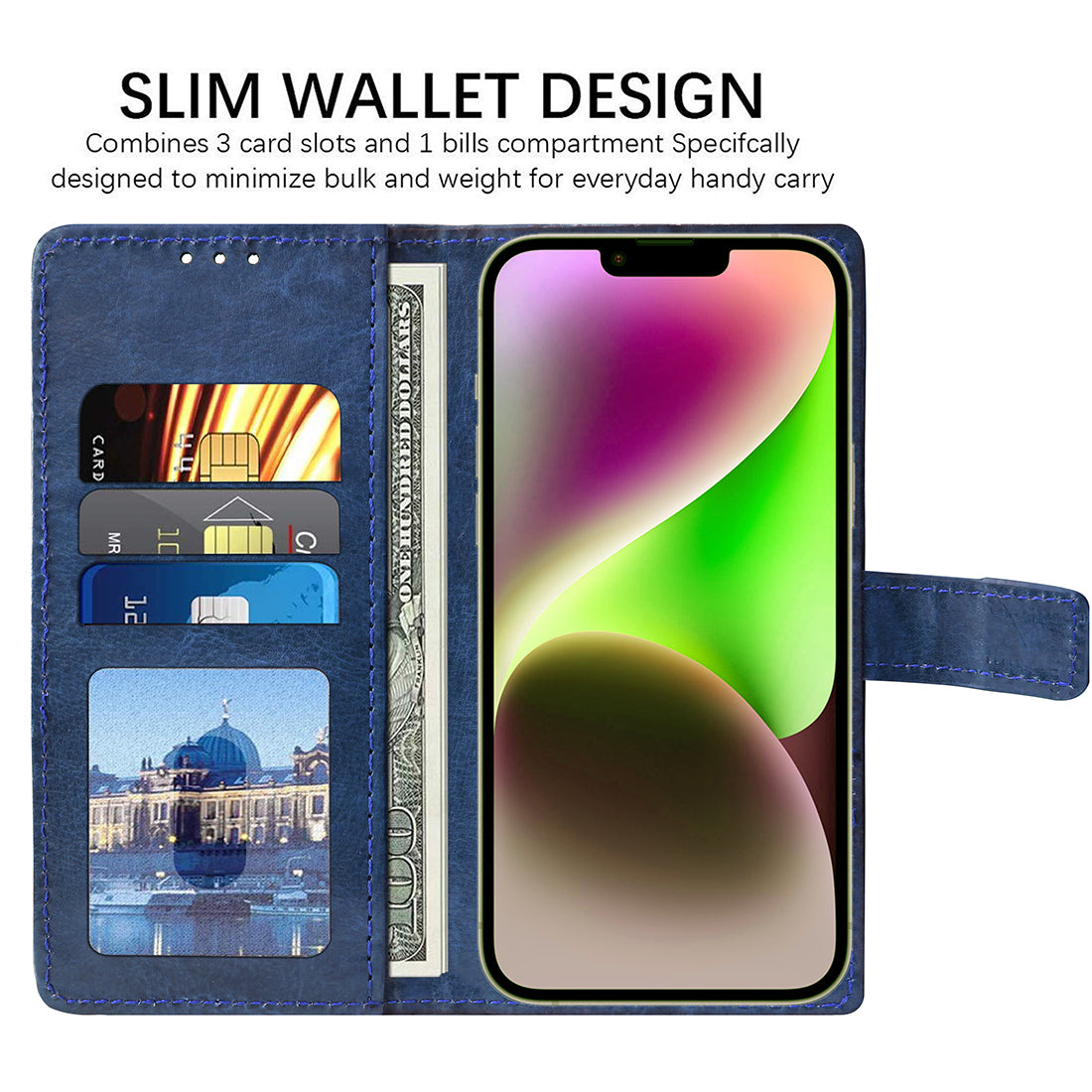 Premium Wallet Flip Cover for Apple iPhone 14