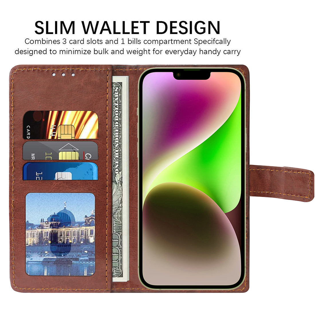 Premium Wallet Flip Cover for Apple iPhone 14