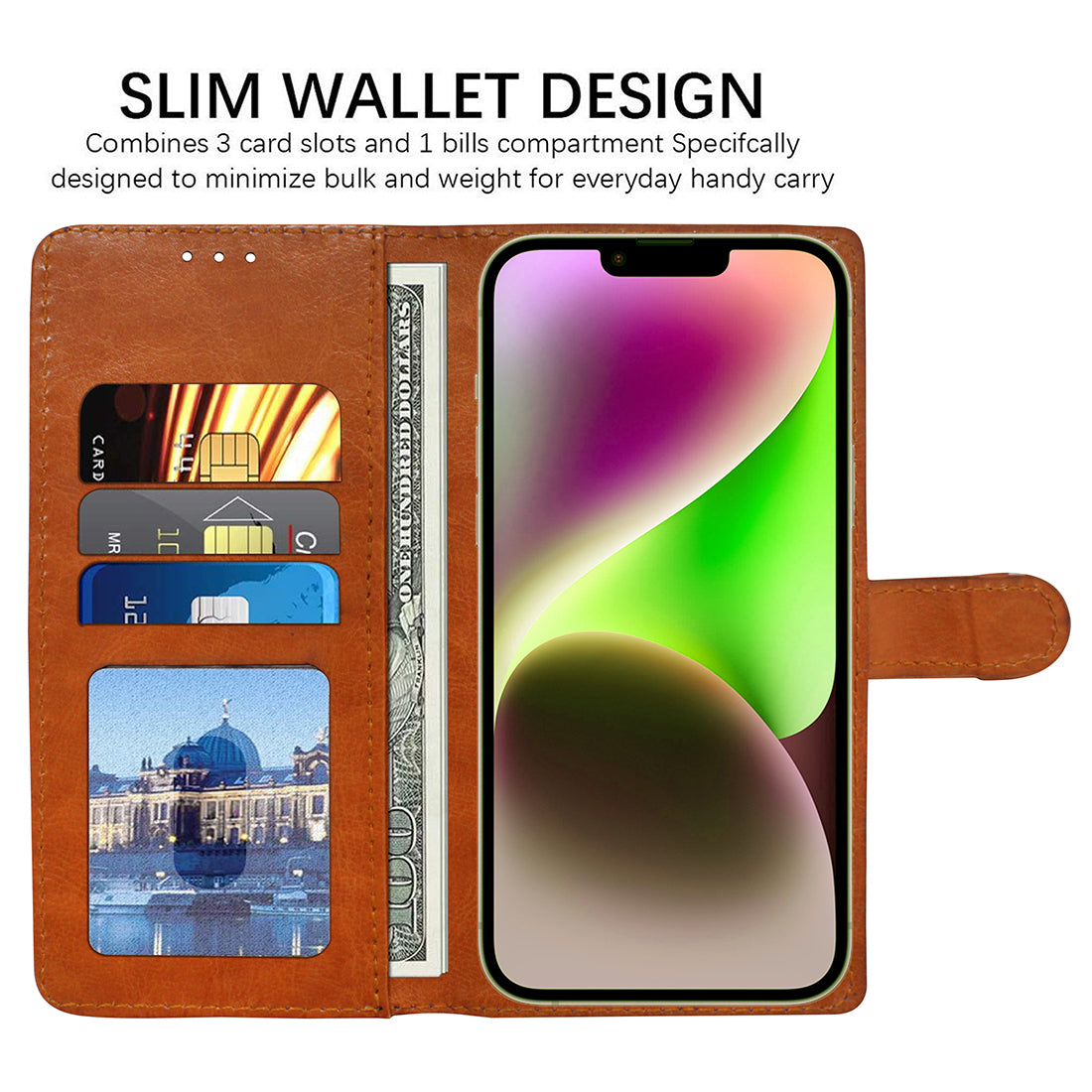 Premium Wallet Flip Cover for Apple iPhone 14